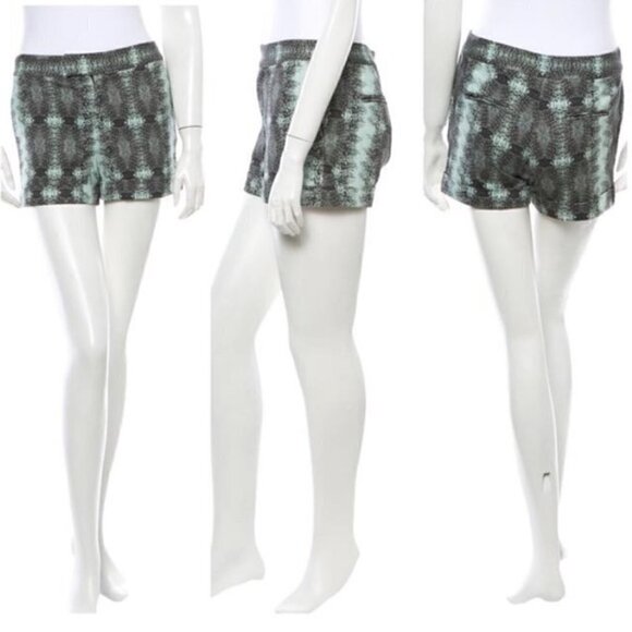 10 Crosby Derek Lam Shorts 10 Snake Mint Green Luxury - Picture 3 of 5